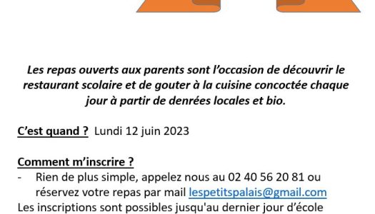 Repas ouvert aux parents