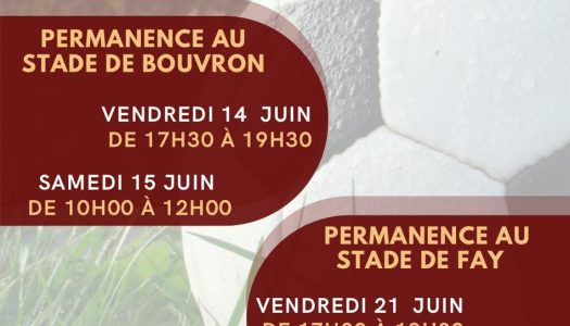 PERMANENCES INSCRIPTION FOOTBALL