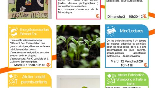 Minothèque: Programme du mois du mois de mai 2026