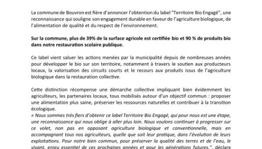 CP Label Territoire Bio