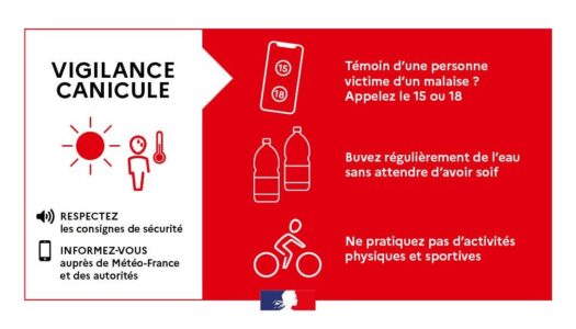 Canicule – La Loire-Atlantique placée en vigilance canicule rouge à compter de ce dimanche 21 juin à 12h00.