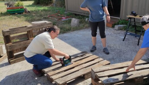Chantier mobilier en palettes