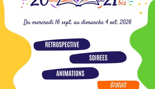 Anniversaire bibliothèque – 20 ans au 21 bis