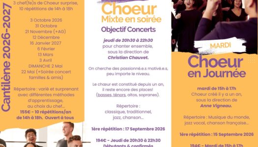reprise des choeurs de CANTILENE
